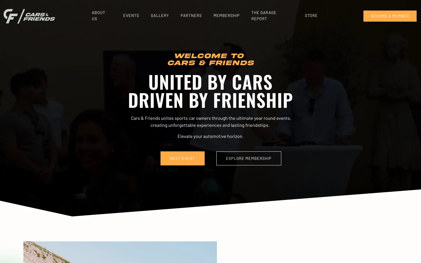 Cars and Friends Club website